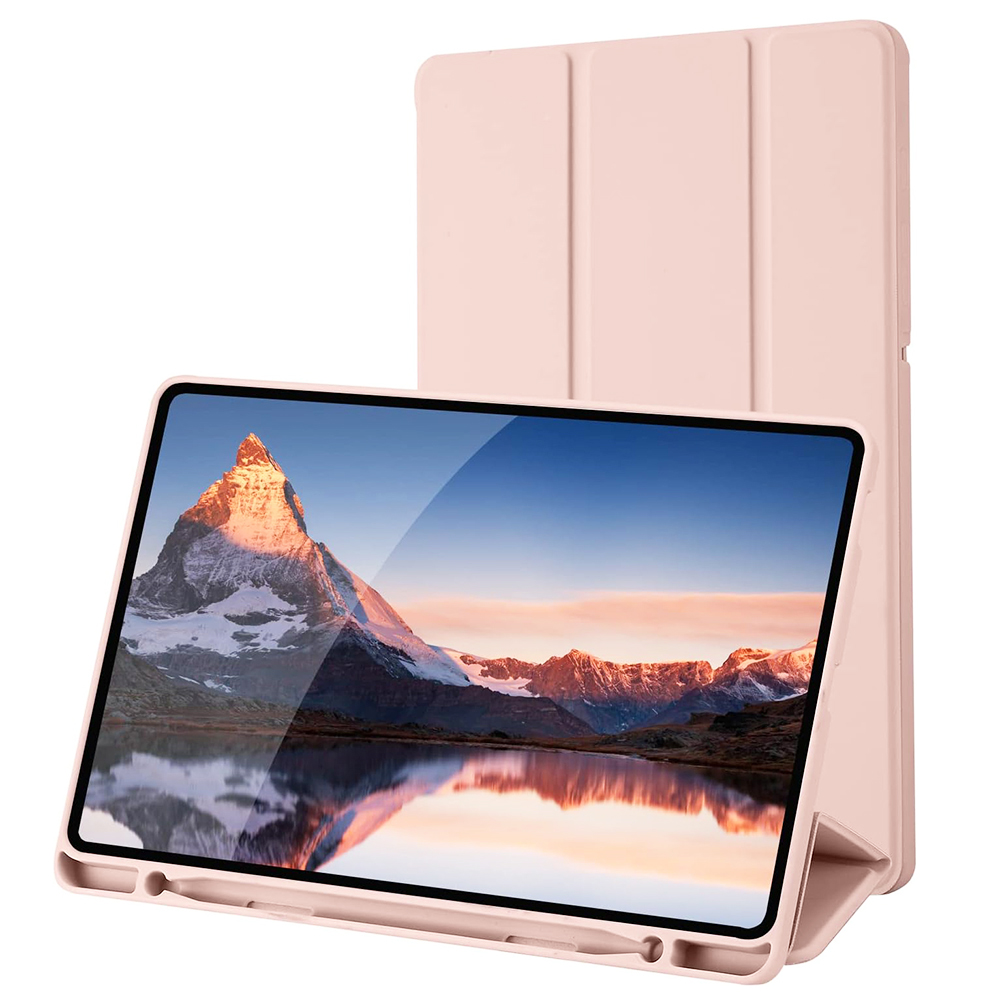 Techsuit Flex Trifold ochranné puzdro (s držiakom na pero) - Samsung Galaxy Tab S6 Lite (2020/2022/2024) - Ružová KF2321932