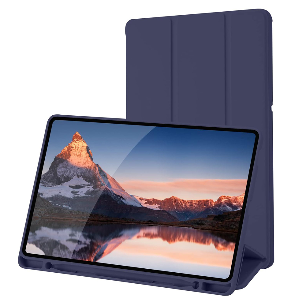 Techsuit Flex Trifold ochranné puzdro (s držiakom na pero) - Samsung Galaxy Tab S6 Lite (2020/2022/2024) - Tamvo modrá KF2321937
