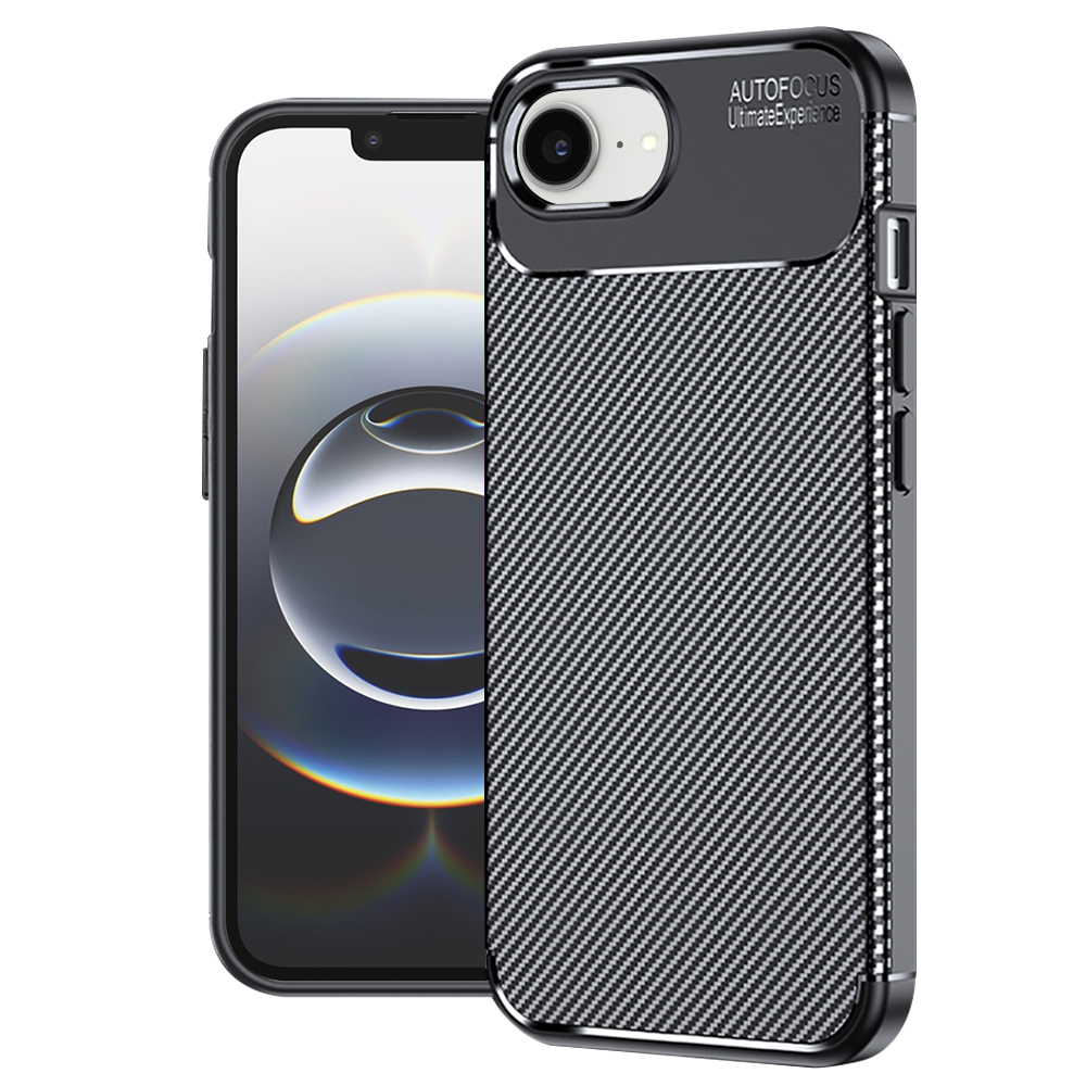 Techsuit CarbonFiber obal na - iPhone SE 4 2024 - Čierny KF2327718