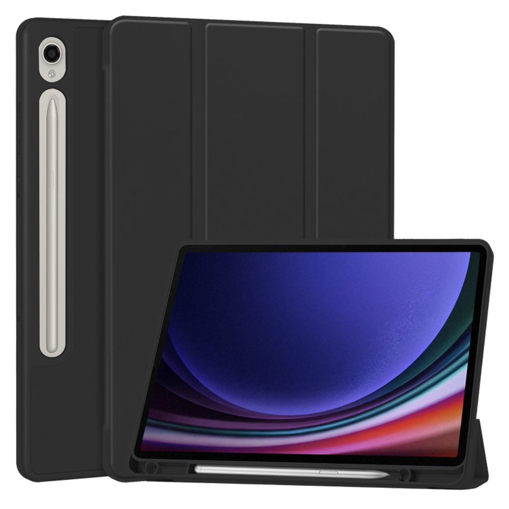 Techsuit Flex Trifold Puzdro (s držiakom na ceruzku) - Samsung Galaxy Tab S9 - Čierne KF2321631