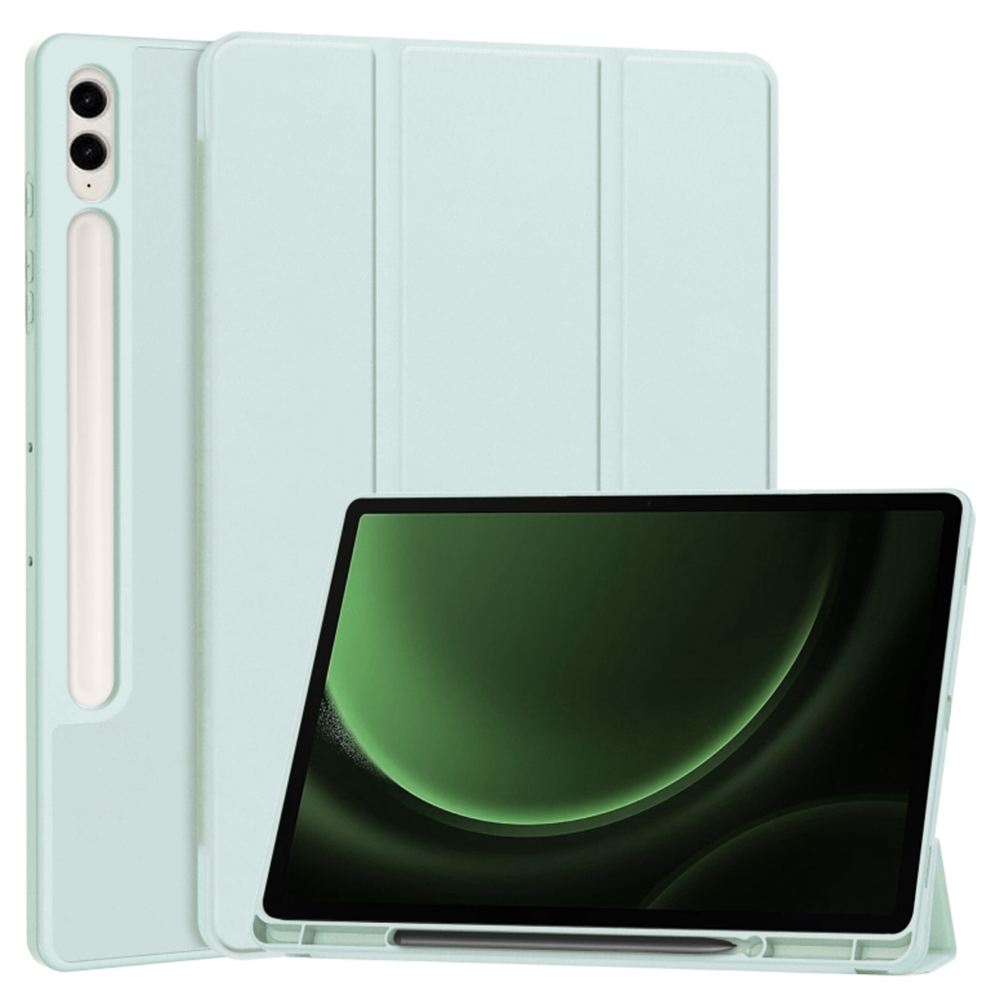 Techsuit Flex Trifold Puzdro (s držiakom na ceruzku) - Samsung Galaxy Tab S9 FE Plus - Svetlomodré KF2321691