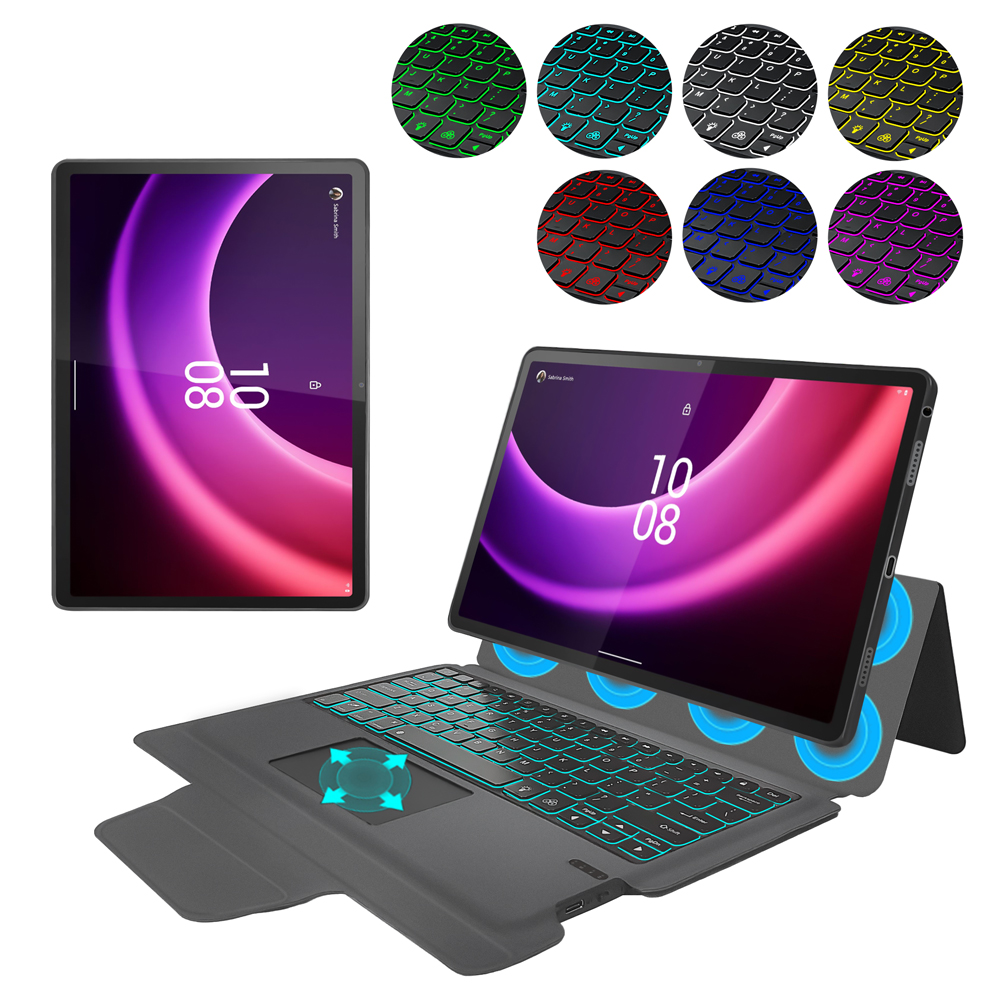 Techsuit KeyTab Pro Puzdro (s RGB Bezdrôtovou Klávesnicou) - Lenovo Tab P11 Gen 2 11.5 - Čierne KF2326466