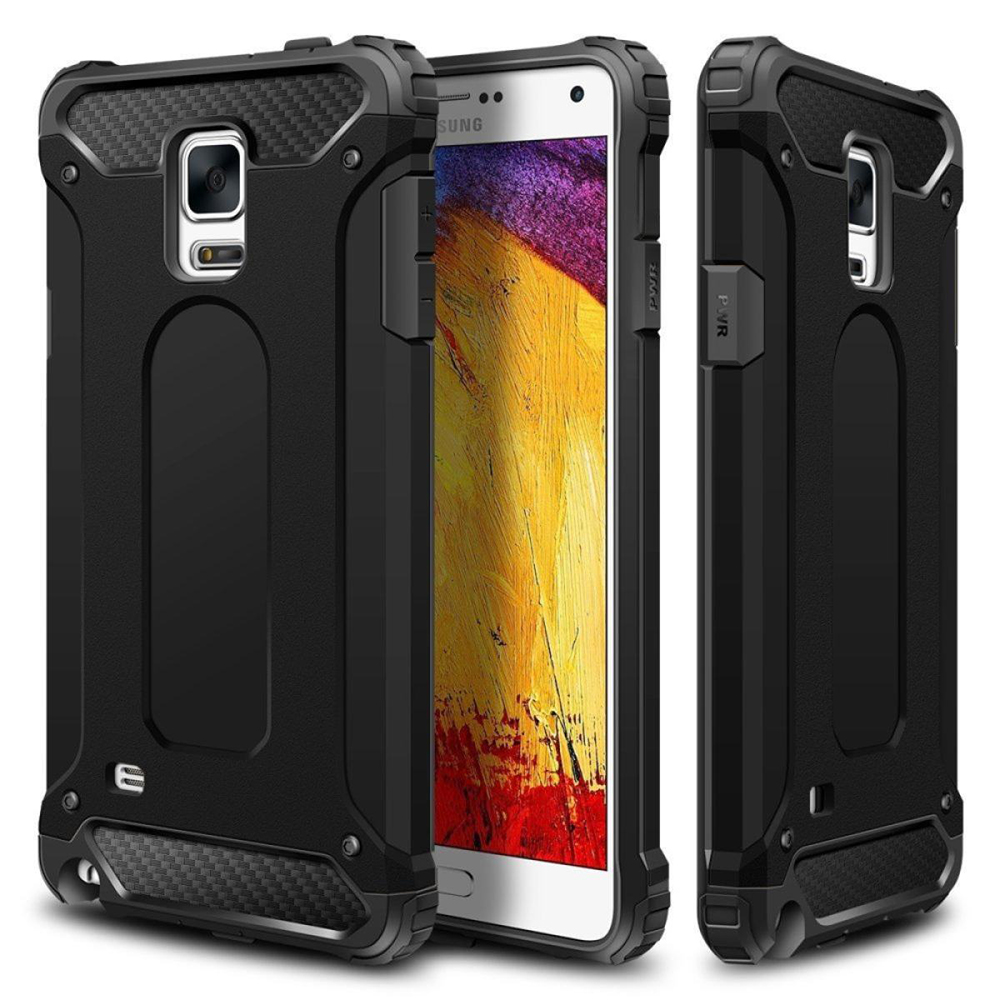 Techsuit Hybrid Armor Ochranný Obal - Samsung Galaxy Note 4 N910 - Čierny KF231199