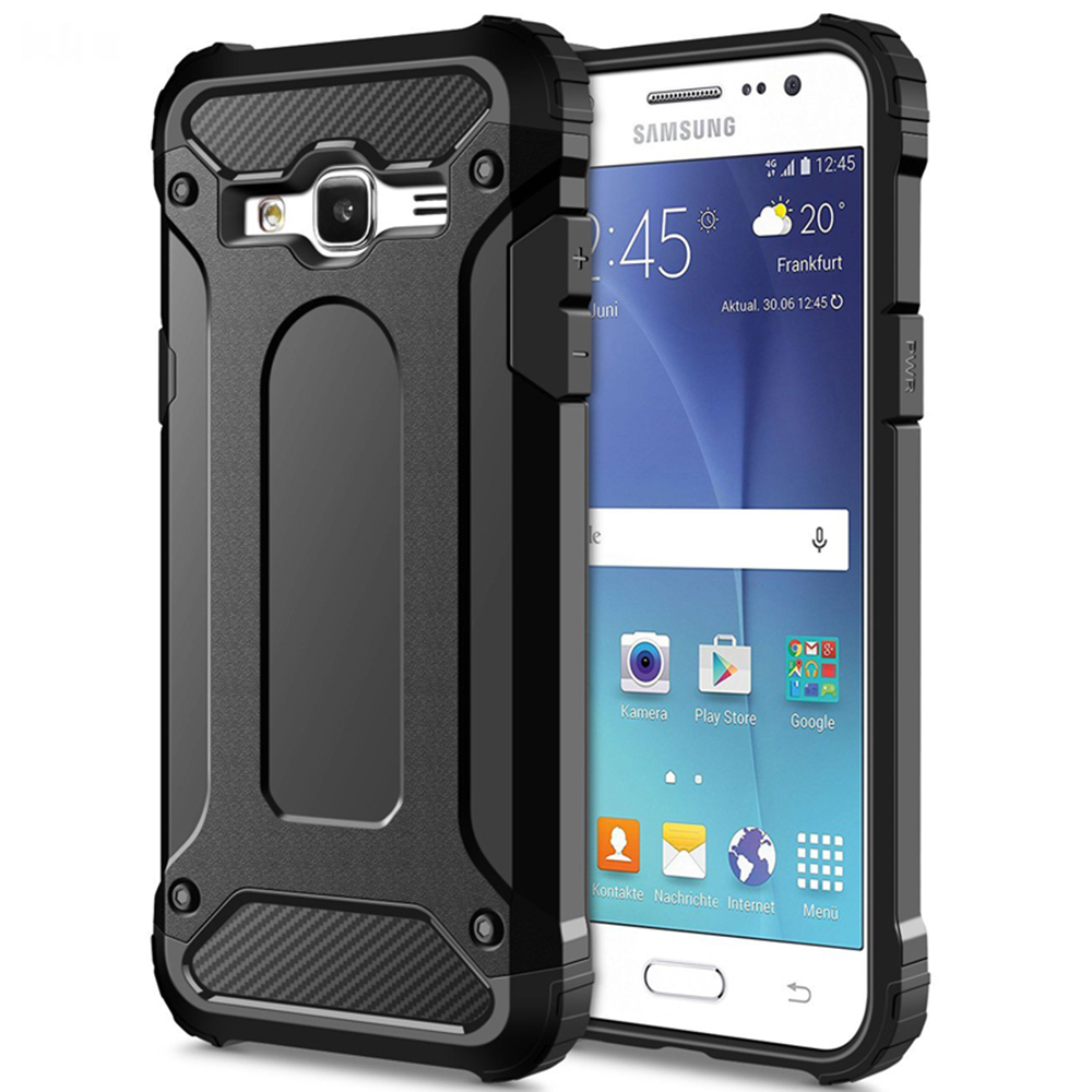 Techsuit Hybrid Armor Ochranný Obal - Samsung Galaxy J5 2015 J500 - Čierny KF231195