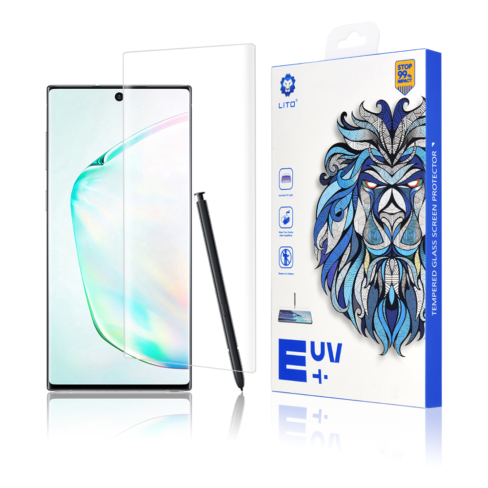 Lito 3D UV Glass - Tvrdené UV sklo pre Samsung Galaxy Note 10 Plus 4G / Note 10 Plus 5G - Priehľadné KF233118