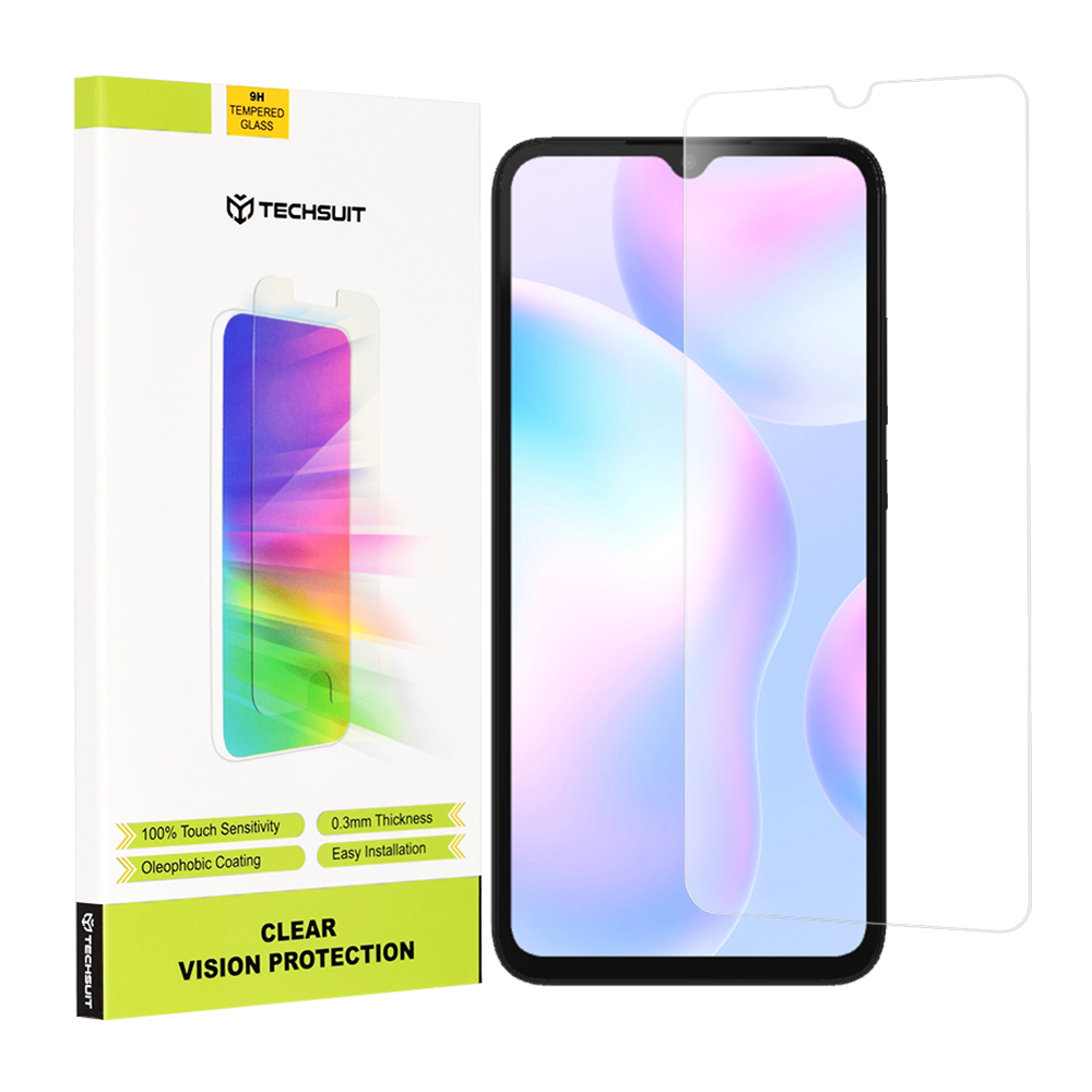 Techsuit Clear Vision Glass Ochranné sklo pre Xiaomi Redmi 9A / Redmi 9C / Redmi 9C NFC / Redmi 9AT / Redmi 10A - Priehľadné KF2311875