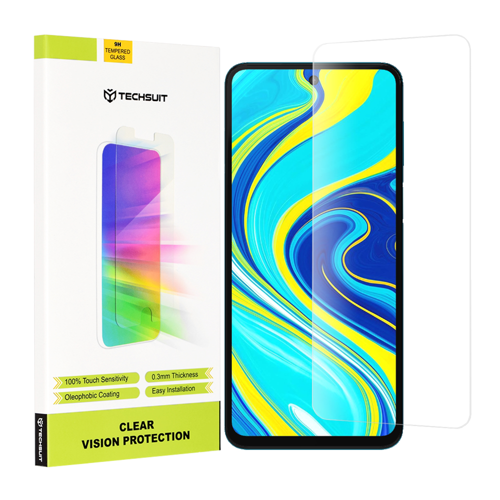 Techsuit Clear Vision Tvrdené Sklo - Xiaomi Redmi Note 9S / Note 9 Pro / Note 9 Pro Max - Transparentné KF2311877