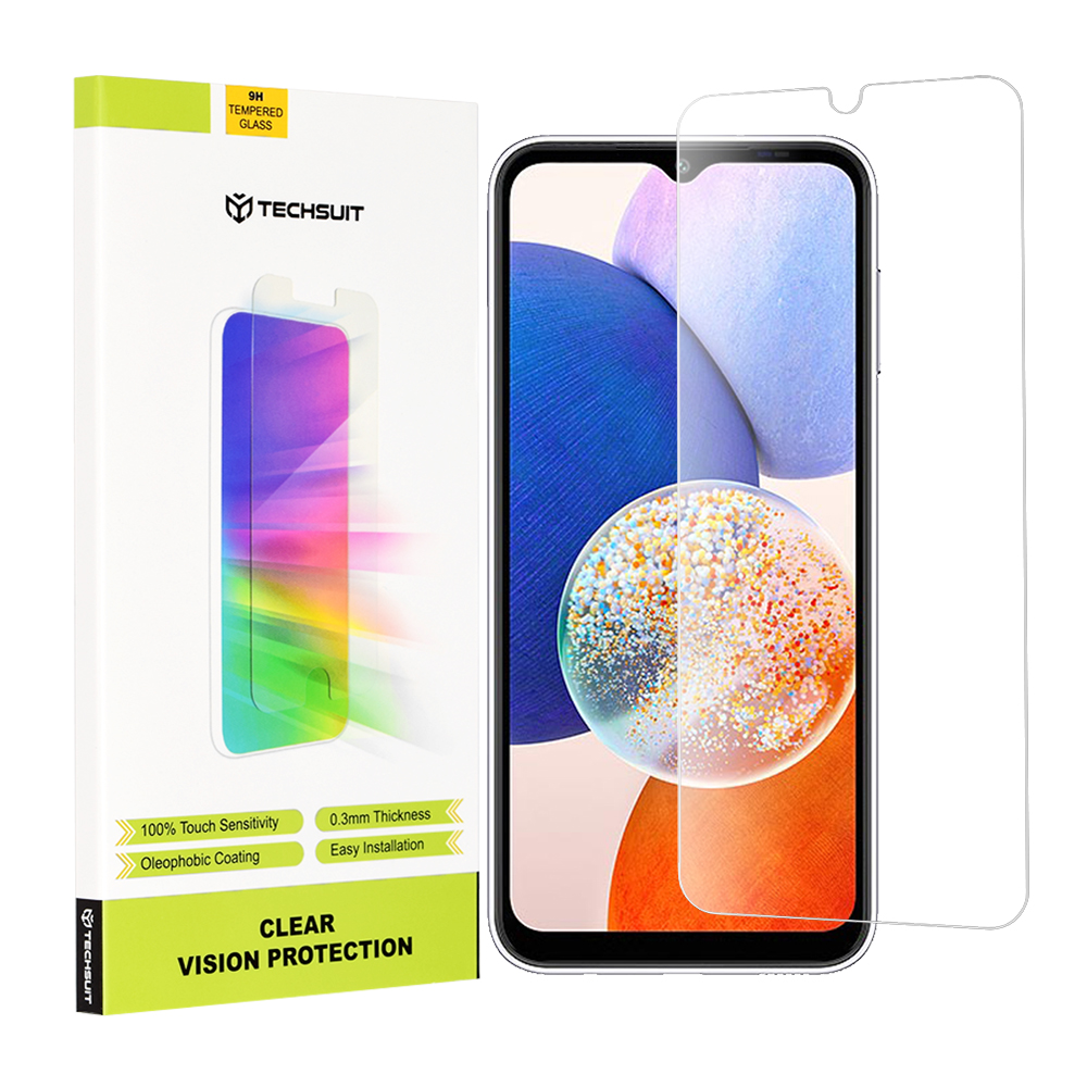Techsuit Clear Vision Glass Ochranné sklo pre Samsung Galaxy A14 4G / A14 5G - Priehľadné KF2312401