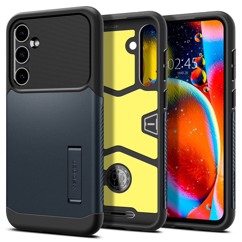 Spigen Slim Armor ochranné Puzdro pre Samsung Galaxy S23 FE - Kovová sivá KF2316229