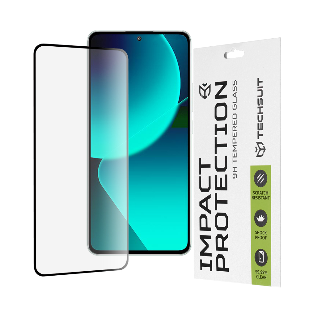 Techsuit 111D Celoplošné ochranné sklo s plným lepidlom pre Xiaomi 13T / 13T Pro - Čierne KF2317270
