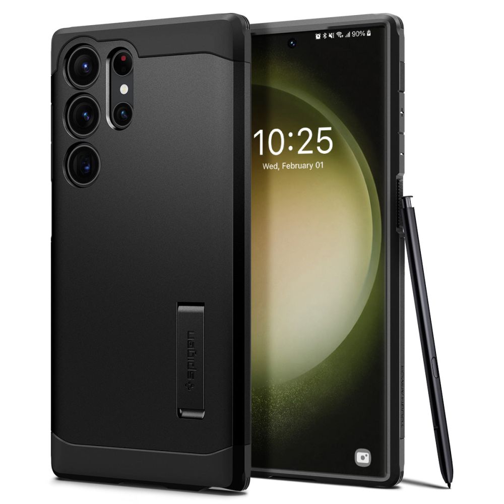 Spigen Tough Armor ochranné Puzdro pre Samsung Galaxy S23 Ultra - Čierne KF2318272