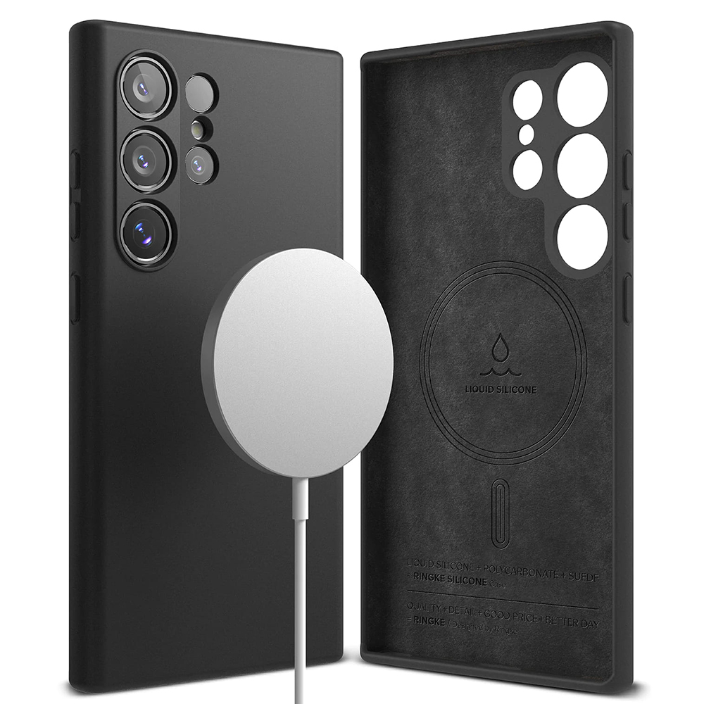 Ringke Silicone Magnetic - ochranný kryt pre Samsung Galaxy S24 Ultra - Čierny KF2318441