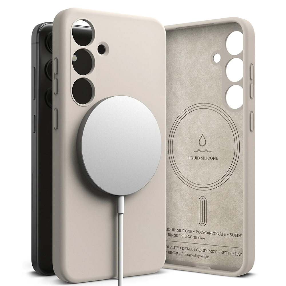 Ringke Silicone Magnetic - ochranný kryt pre Samsung Galaxy S24 - Kameň KF2318447