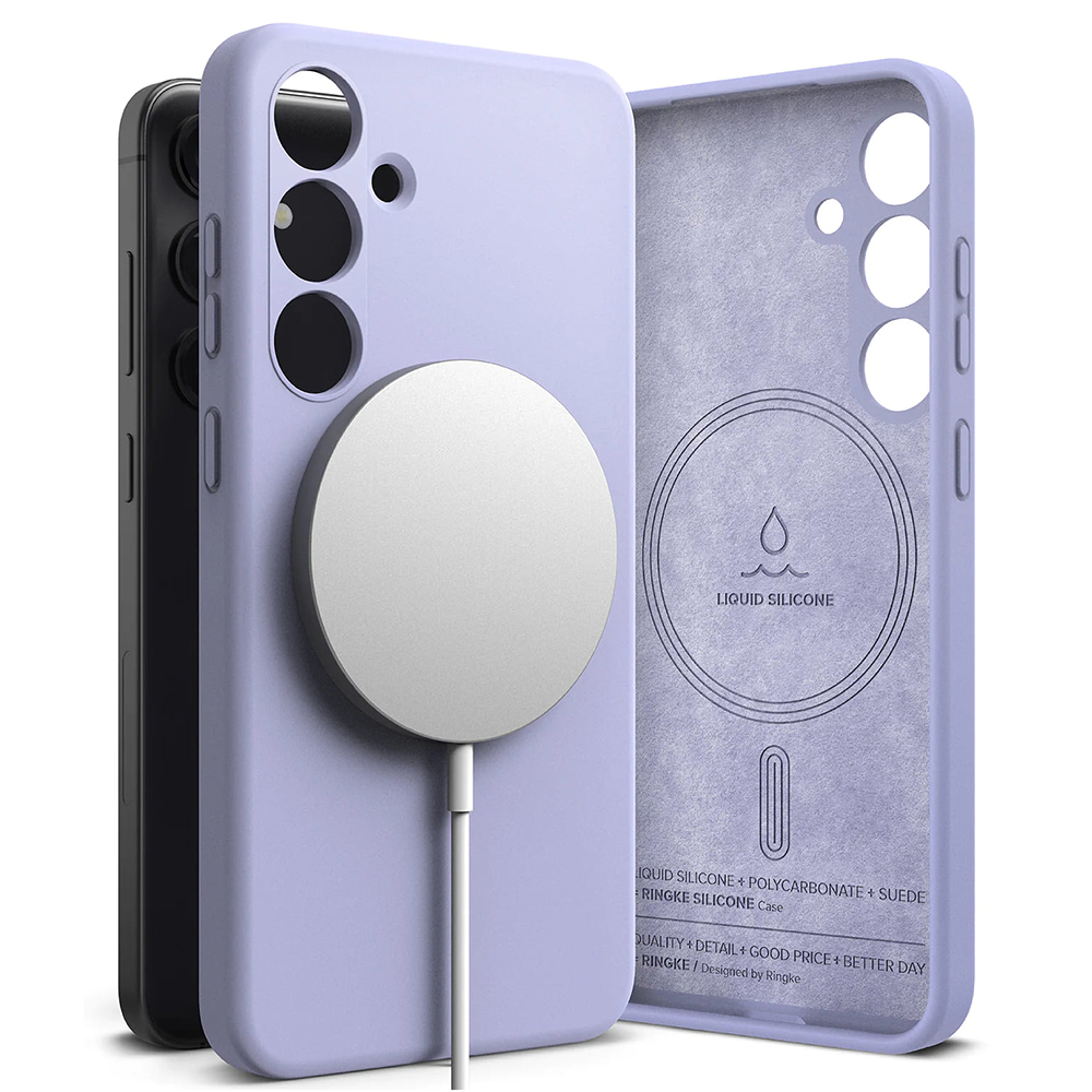 Ringke Silicone Magnetic - ochranný kryt pre Samsung Galaxy S24 - Levanduľová KF2318448