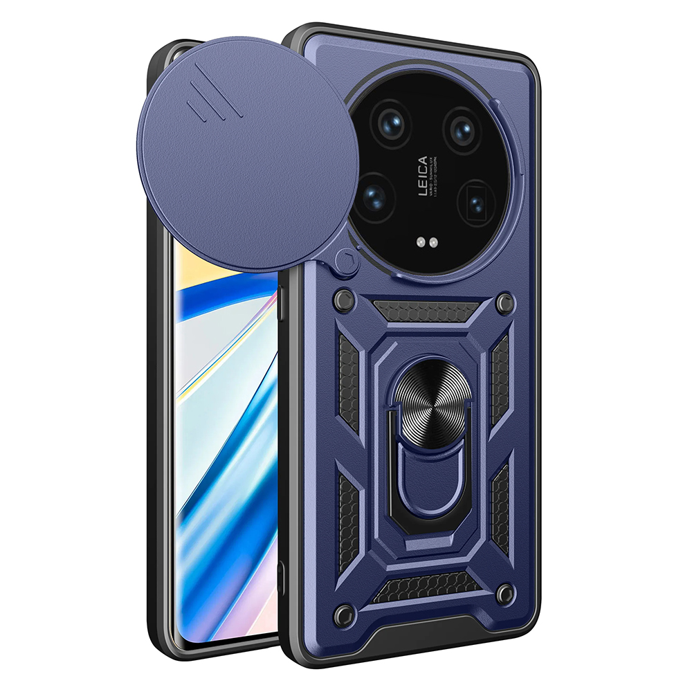 Techsuit CamShield Series ochranné Puzdro pre Xiaomi 14 Ultra - Modré KF2325273