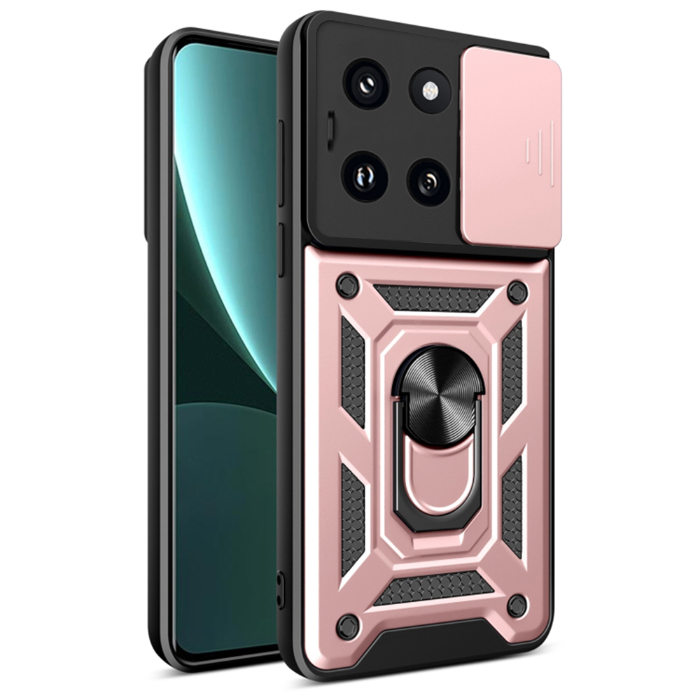 Techsuit CamShield Series ochranné Puzdro pre Xiaomi 14 - Ružovo-zlaté KF2327495