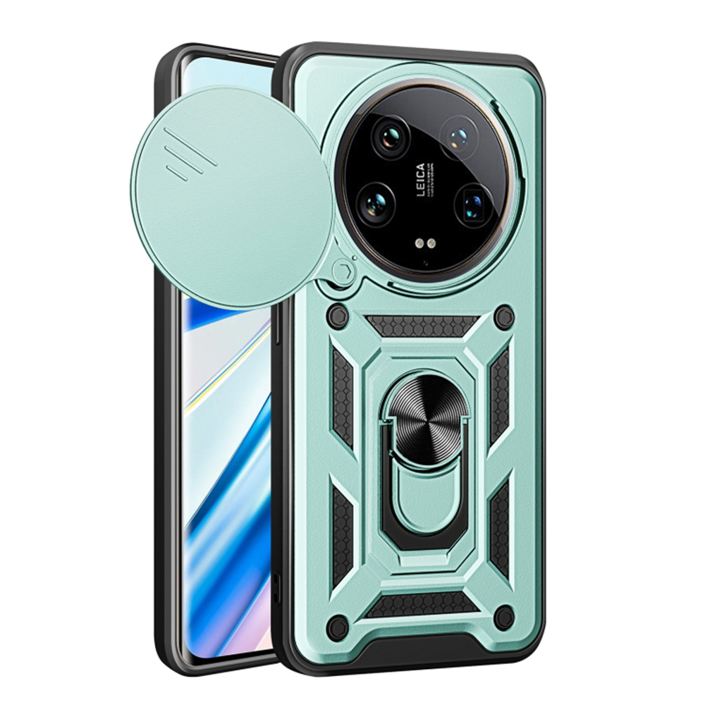 Techsuit CamShield Series ochranné Puzdro pre Xiaomi 14 Ultra - Zelené KF2327592