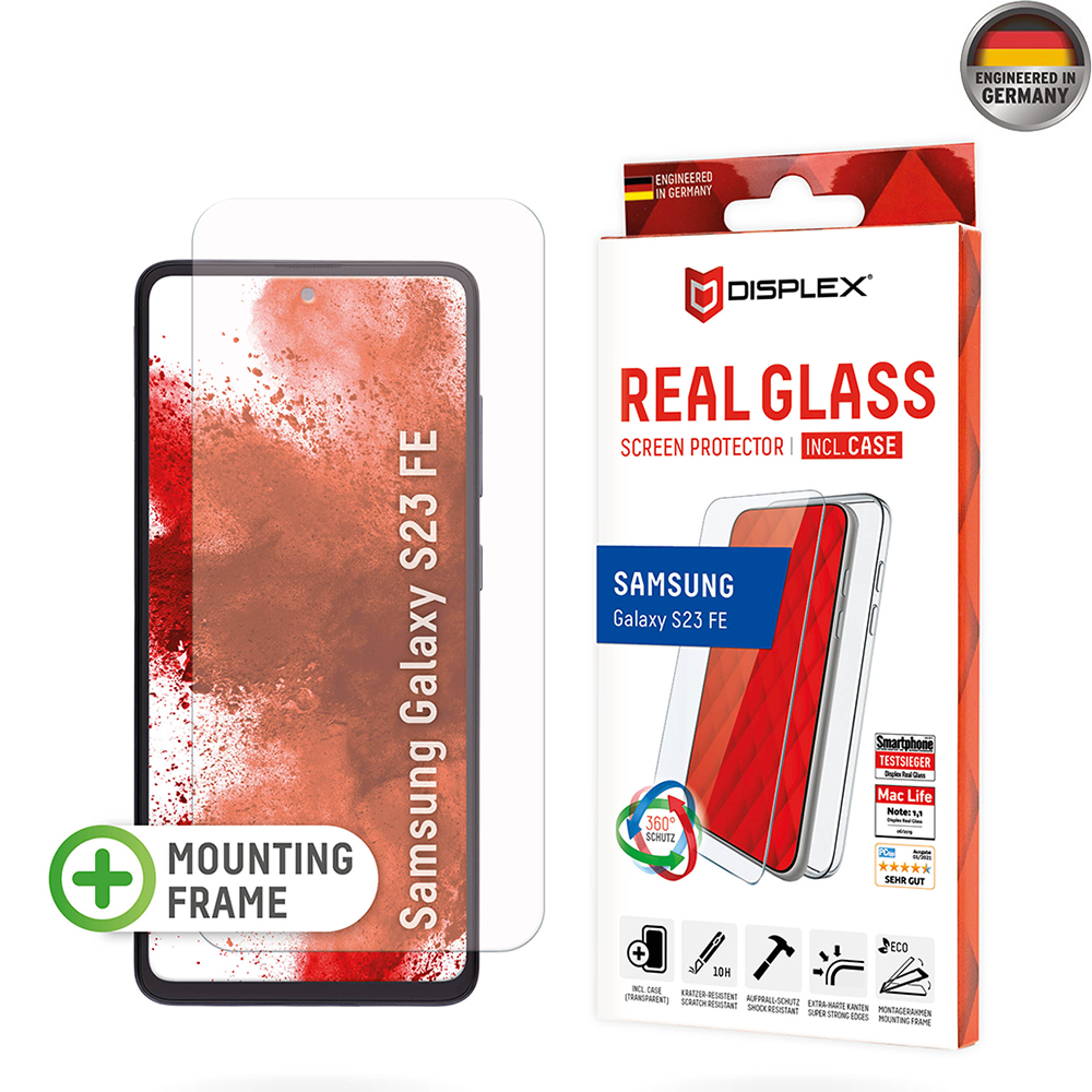Displex Premium [Balíček] Skutočné ochranné Sklo + Kryt - Samsung Galaxy S23 FE - Číra KF2324204