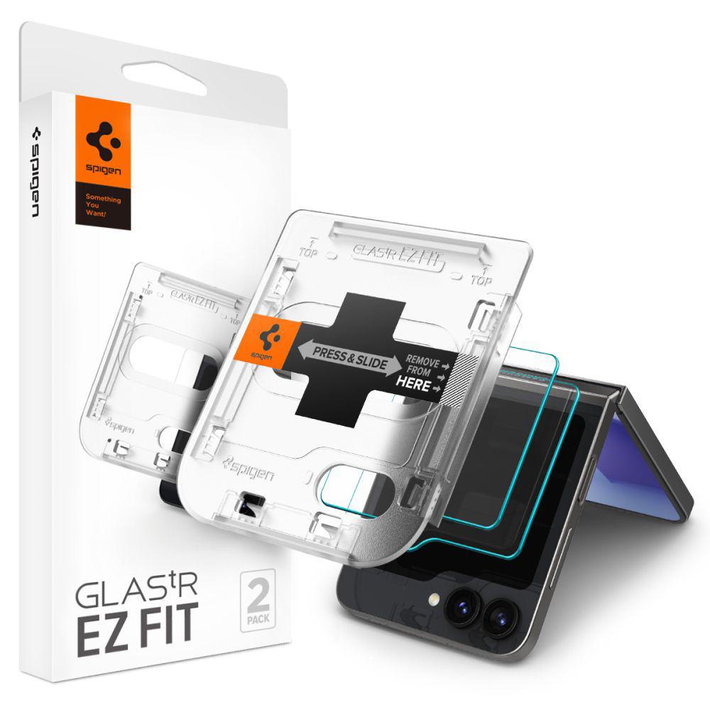 Spigen Glas.tR EZ-FIT Ochranné sklo (2 ks) pre Samsung Galaxy Z Flip6 - Priehľadné KF2335421