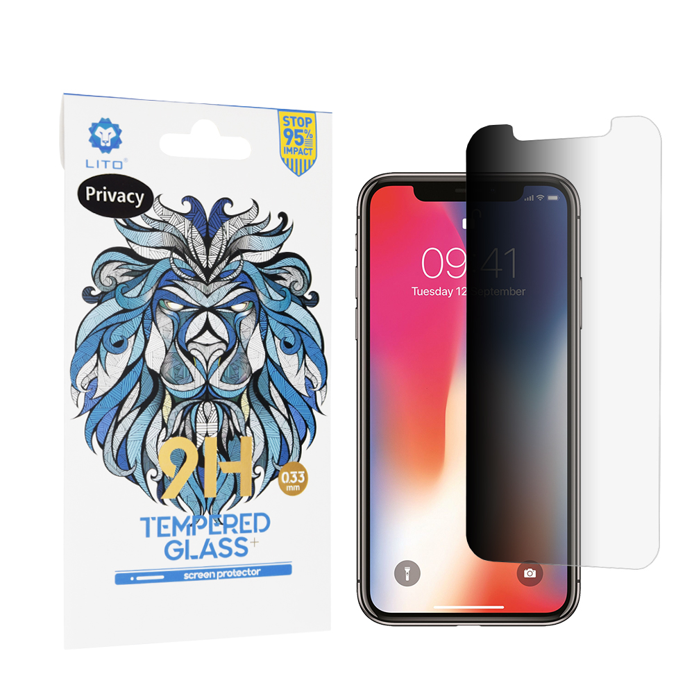 Lito 2.5D Classic Glass - Ochranné sklo pre iPhone X / XS / 11 Pro - Anti-spy KF2317619