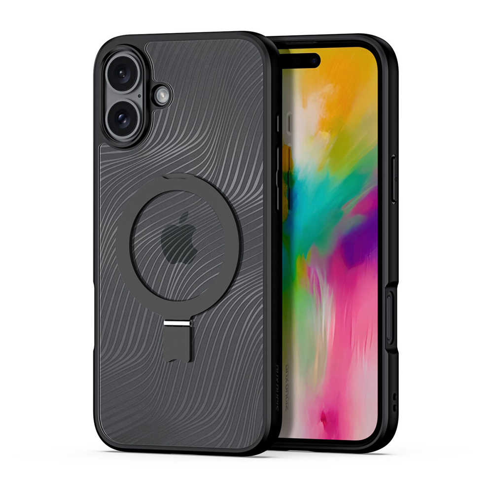 Dux Ducis Aimo MagSafe Séria ochranný kryt pre - Magnetický stojan pre iPhone 16 - Čierny KF2332250