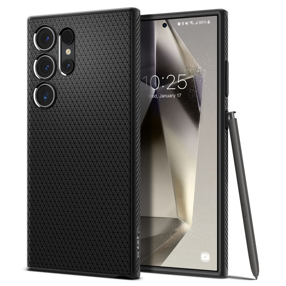 Spigen Liquid Air ochranné Puzdro pre Samsung Galaxy S24 Ultra - Matná čierna KF2318821