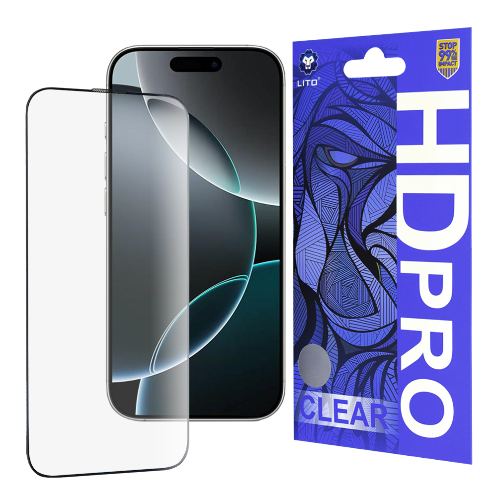 Lito HD Pro Clear - Ochranné sklo pre iPhone 16 Pro - Čierne KF2334909