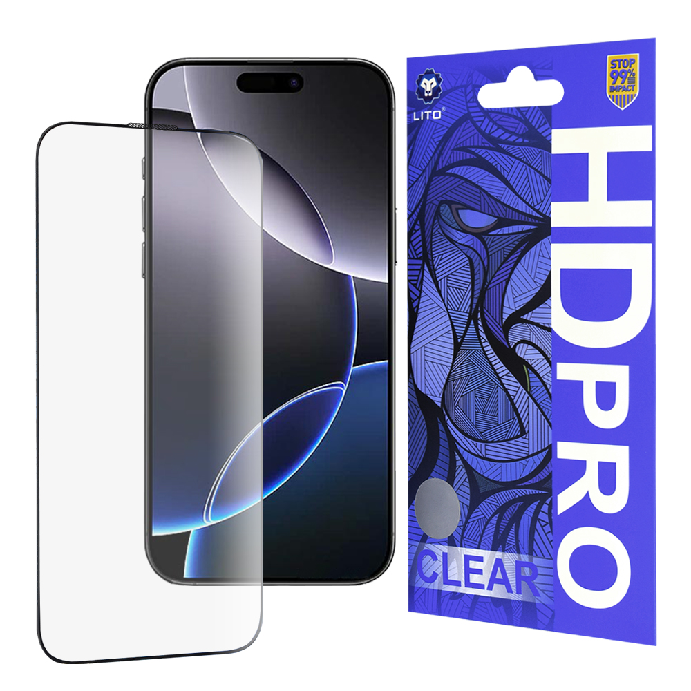 Lito HD Pro Clear - Ochranné sklo pre iPhone 16 Pro Max - Čierne KF2334910