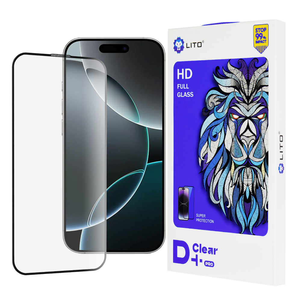 Lito D+ Pro Clear - Ochranné sklo pre iPhone 16 Pro - Čierne KF2334913