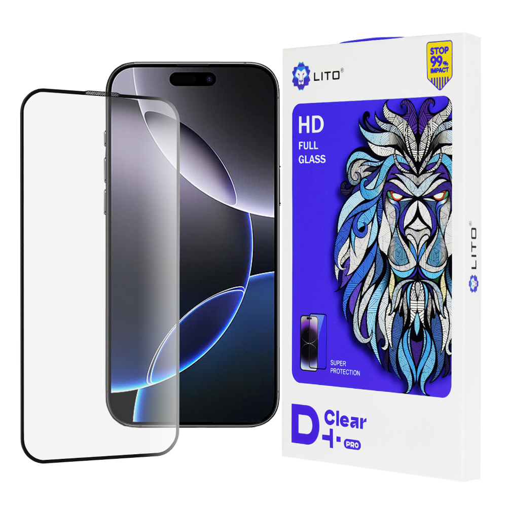 Lito D+ Pro Clear - Ochranné sklo pre iPhone 16 Pro Max - Čierne KF2334914