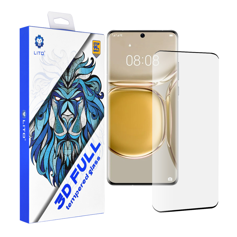 Lito 3D Full Cover Ochranné Sklo - Huawei P50 Pro - Čierne KF2310445