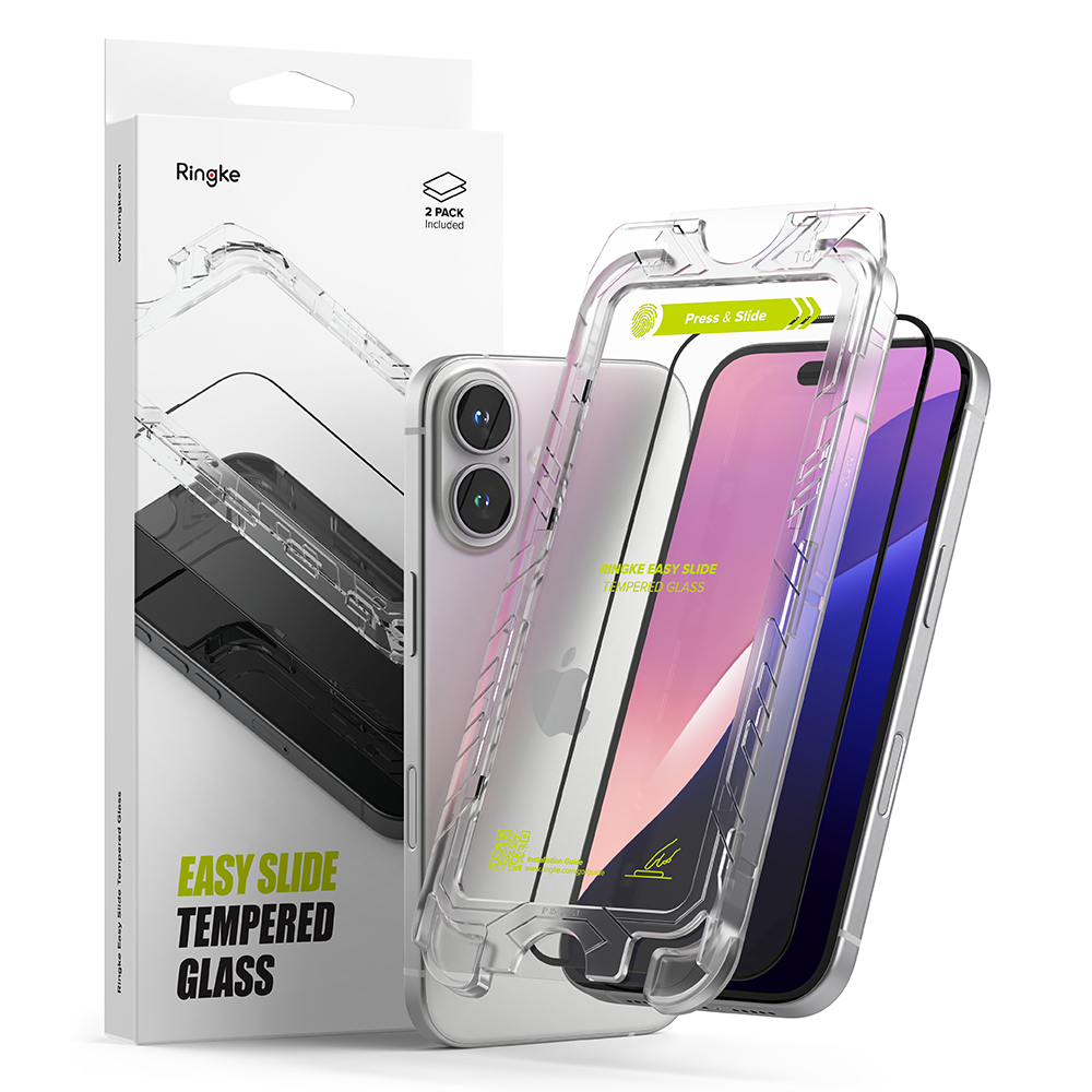 Ringke Easy Slide Tempered Glass Ochranné Sklo (2 ks) - iPhone 16 Plus / iPhone 15 Plus - Číre KF2335775