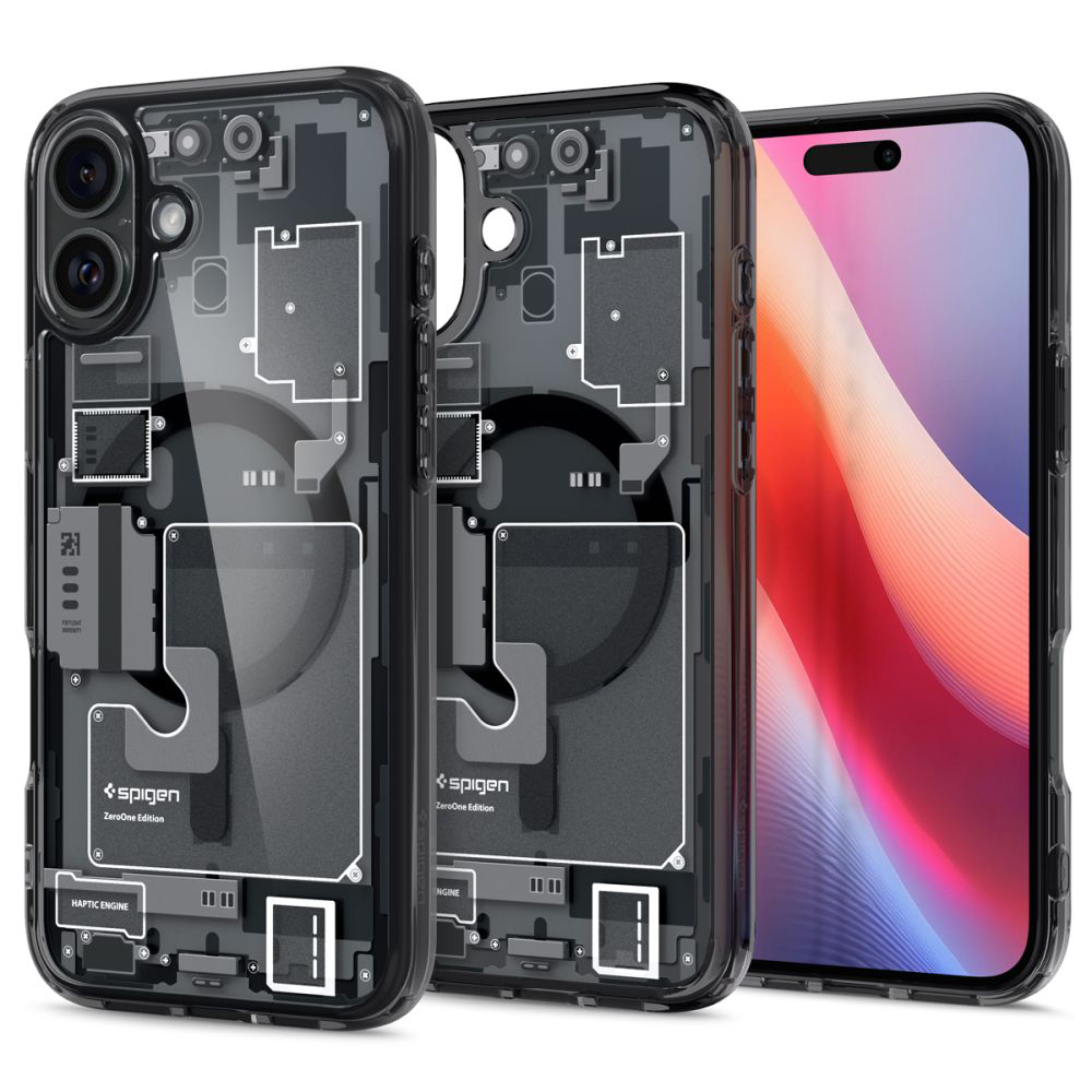 Spigen Ultra Hybrid Zero One MagSafe priehľadný kryt pre iPhone 16 - čierny KF2338585