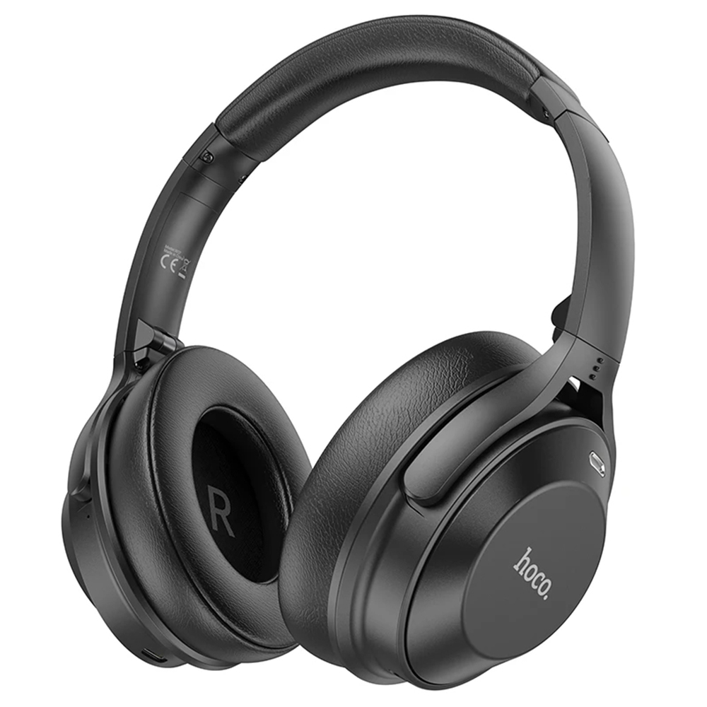Hoco Bezdrôtové Slúchadlá (W37) - Bluetooth 5.3, Aktívne Potlačenie Hluku, Multipoint - Hlboká Čierna KF2321109
