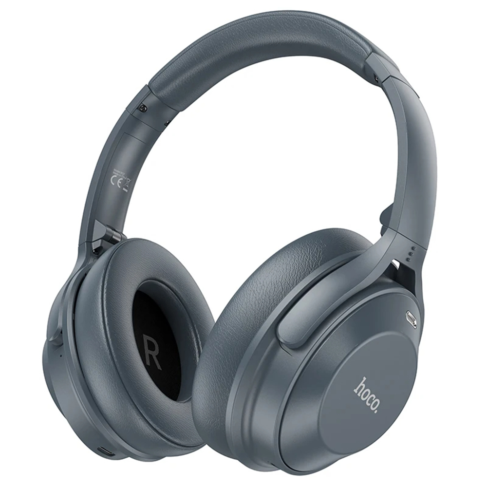 Hoco Bezdrôtové Slúchadlá (W37) - Bluetooth 5.3, Aktívne Potlačenie Hluku, Multipoint - Dymová Modrá KF2321110
