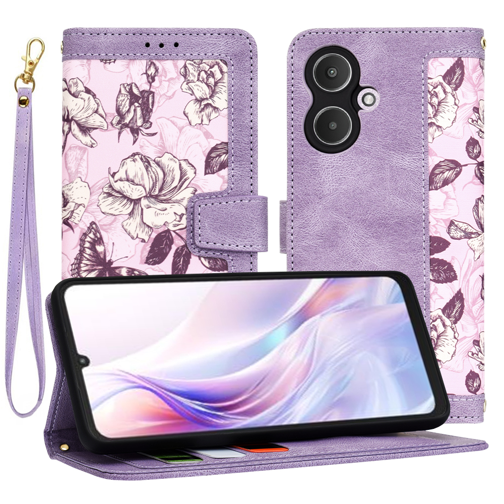 Techsuit FlipCraft otvárací obal pre - Xiaomi Redmi 13C 5G / Poco M6 - Tajomná fialová KF2335271