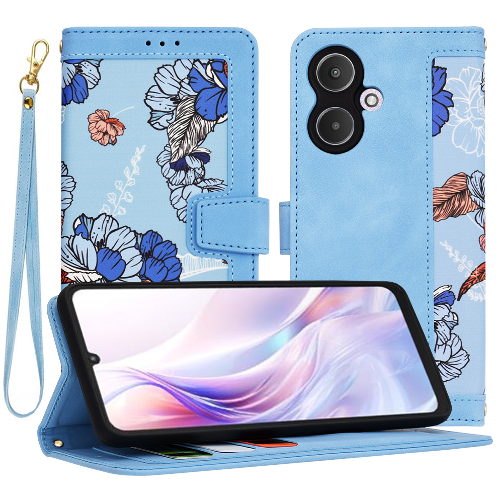 Techsuit FlipCraft otvárací obal pre - Xiaomi Redmi 13C 5G / Poco M6 - Žiarivá modrá KF2335270