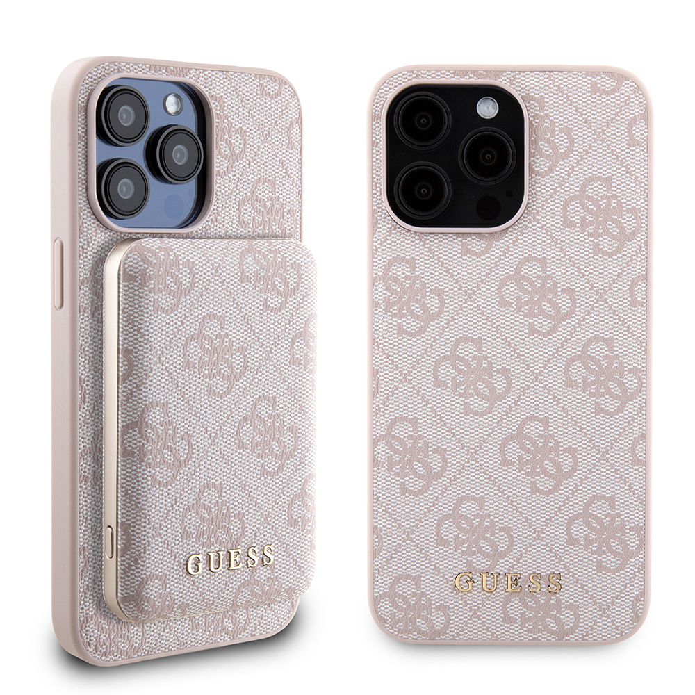Guess Hardcase Powerbank MagSafe (GUBPM5P15X4GEMGP) puzdro pre - iPhone 15 Pro Max - Ružová KF2340484
