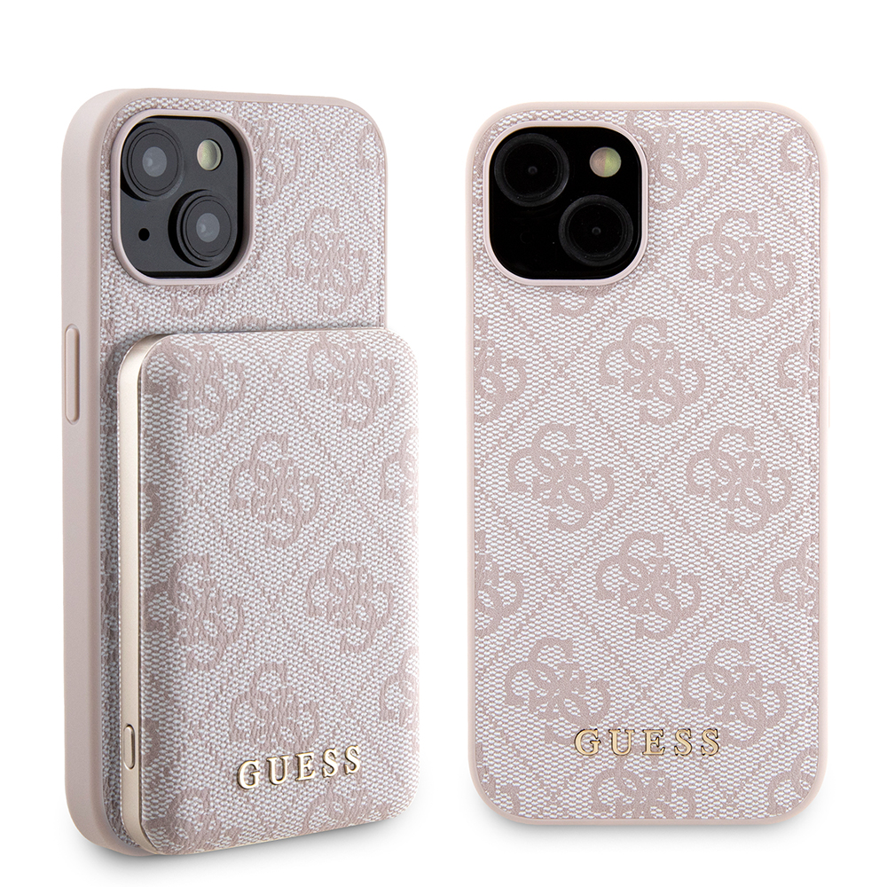 Guess Hardcase Powerbank MagSafe (GUBPM5P15S4GEMGP) puzdro pre - iPhone 15 - Ružová KF2340481