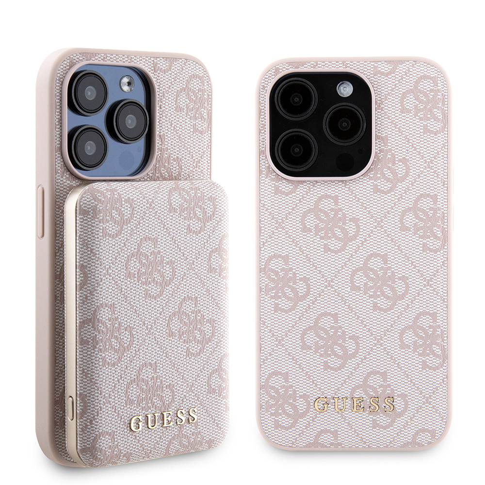 Guess Hardcase Powerbank MagSafe (GUBPM5P15L4GEMGP) puzdro pre - iPhone 15 Pro - Ružová KF2340478