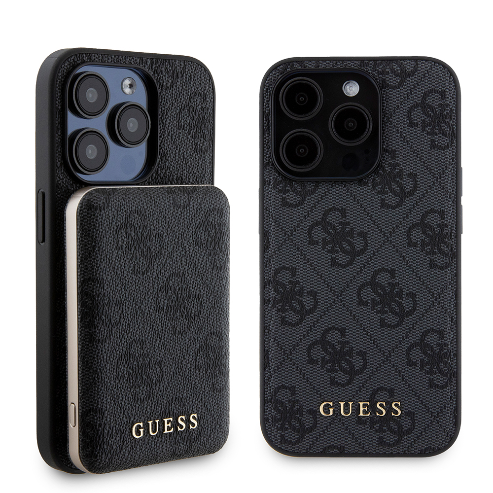 Guess Hardcase Powerbank MagSafe (GUBPM5P15L4GEMGK) puzdro pre - iPhone 15 Pro - Čierna KF2340477