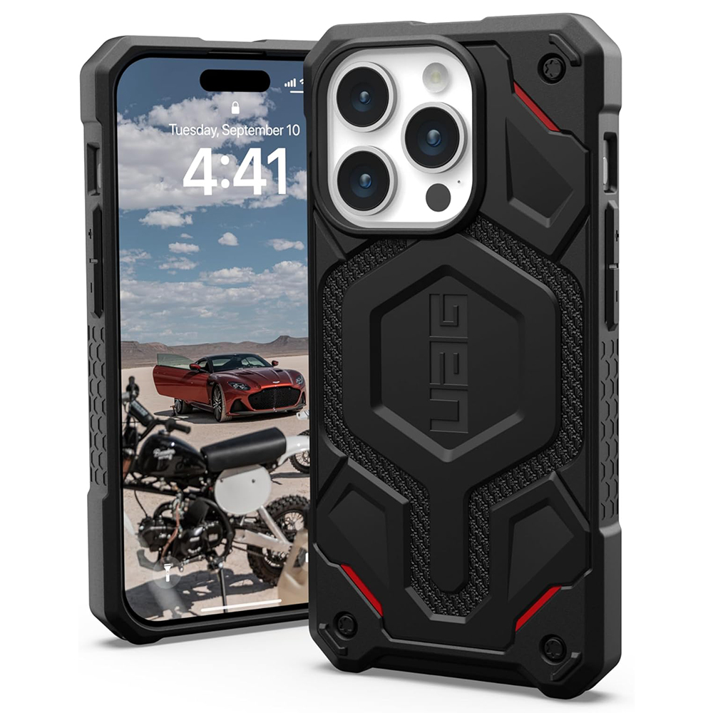 UAG Monarch Pro - extrémne odolný kryt na iPhone 15 Pro - Kevlar čierna KF2342882