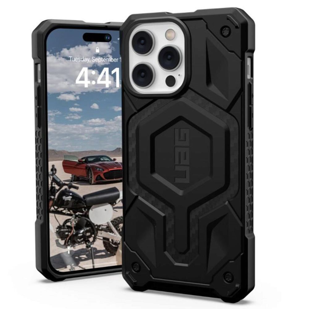 UAG Monarch Pro MagSafe - extrémne odolný kryt na iPhone 14 Pro Max - Karbónová KF2342891