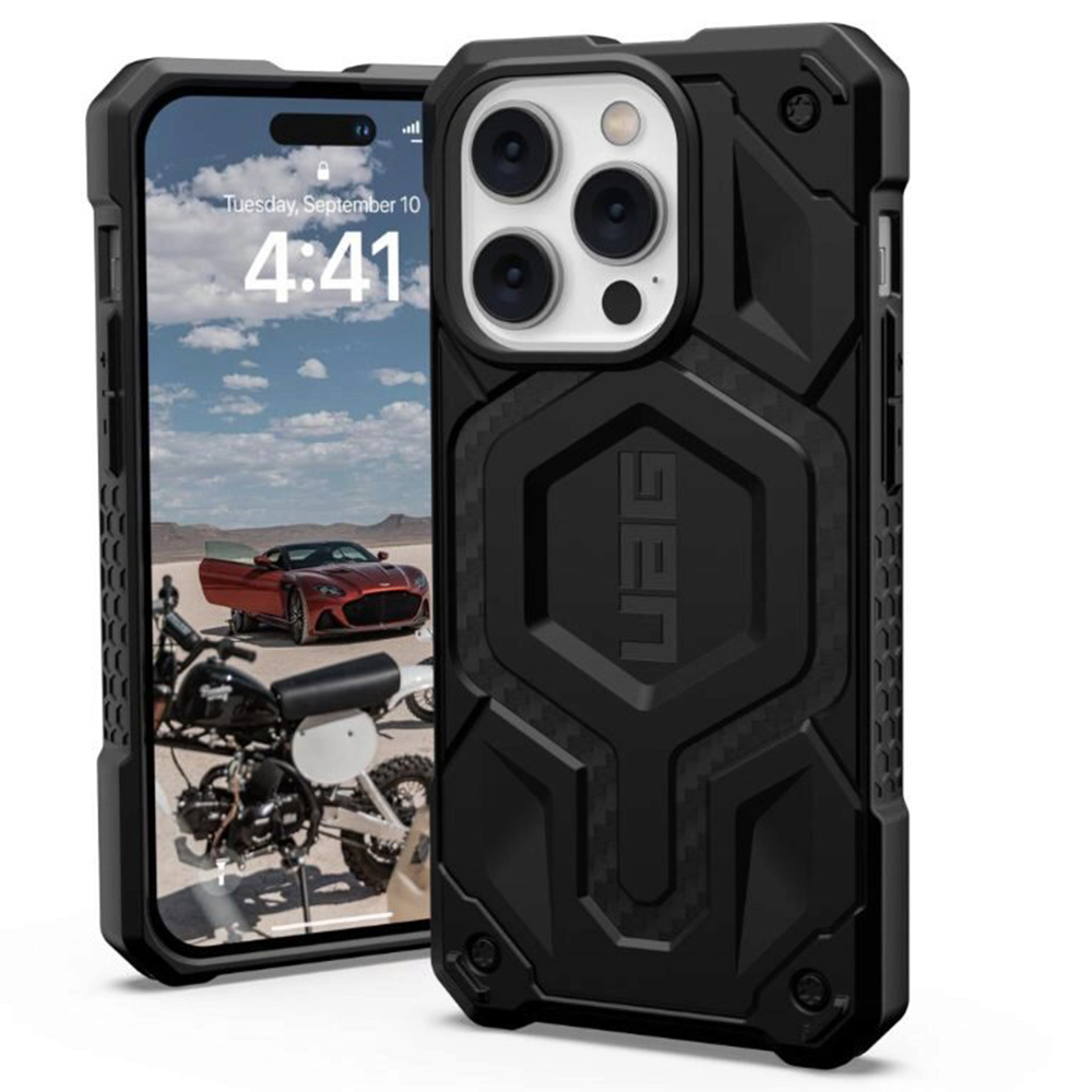 UAG Monarch Pro MagSafe - extrémne odolný kryt na iPhone 14 Pro - Karbónová KF2342893