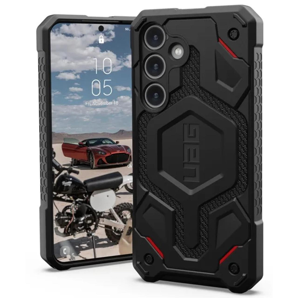 UAG Monarch - extrémne odolný kryt na Samsung Galaxy S24 - Kevlar čierna KF2342905