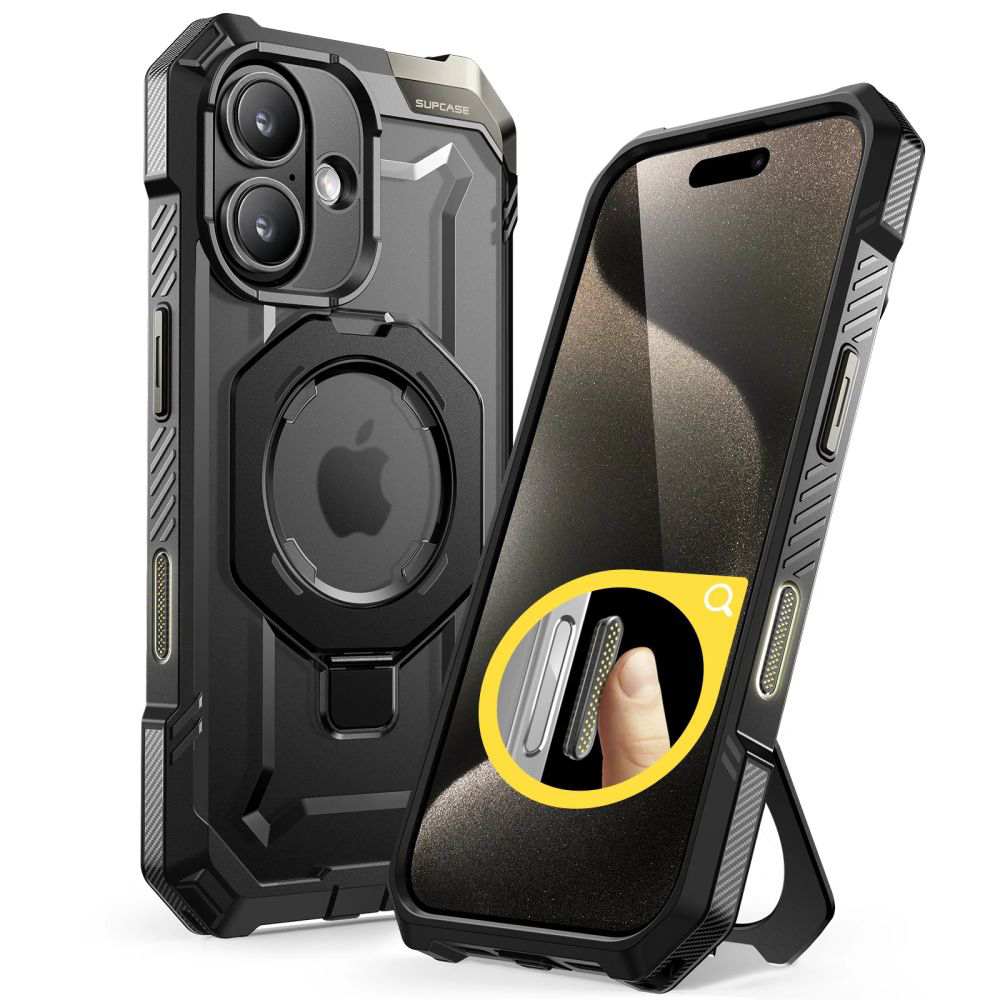 Supcase Unicorn Beetle Defender puzdro na iPhone 16 - Čierna KF2337654