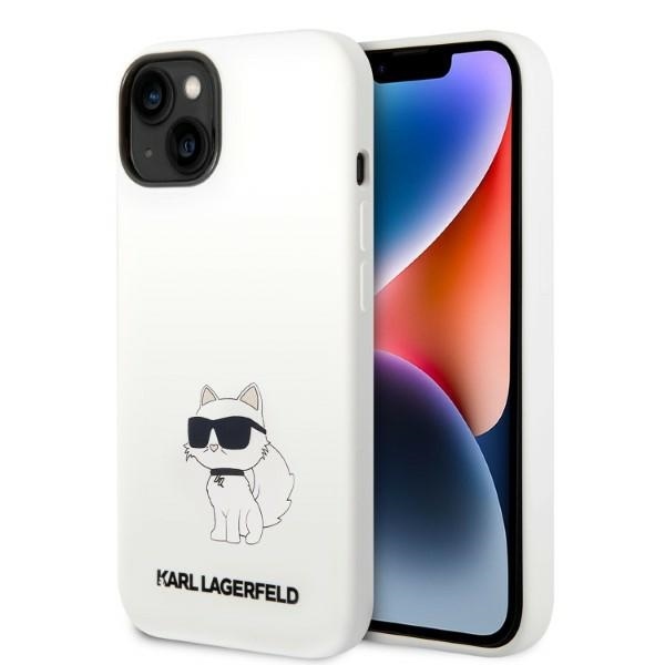 Karl Lagerfeld silikónový kryt s MagSafe na iPhone 14 Plus (KLHMP14MSNCHBCH) - biela Choupette KF2340706