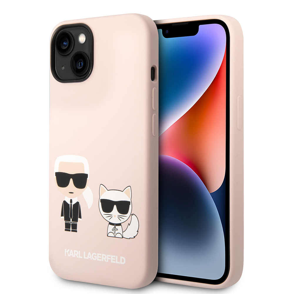 Karl Lagerfeld silikónový kryt s MagSafe na iPhone 14 Plus (KLHMP14MSSKCI) - svetloružový Karl&Choupette KF2340705