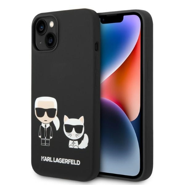 Karl Lagerfeld silikónový kryt s tekutým efektom a MagSafe na iPhone 14 Plus (KLHMP14MSSKCK) - Karl&Choupette KF2340709