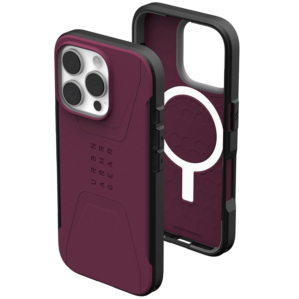 UAG Civilian MagSafe puzdro na iPhone 16 Pro Max - Bordová KF2343043